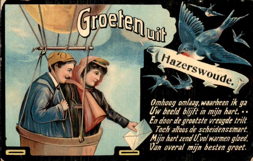 Groeten uit Hazerswoude, Ophalen of Verzenden, Voor 1920, Gelopen, Zuid-Holland
