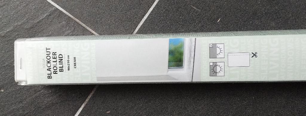 verduisterend rolgordijn, Nieuw, Crème, 150 tot 200 cm, 50 tot 100 cm