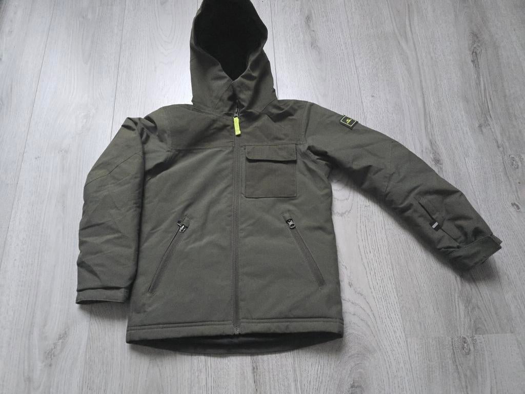 O'Neill Ski Jas Maat 128 Donkergroen, Gebruikt, Jongen of Meisje, Ophalen of Verzenden, O'Neill