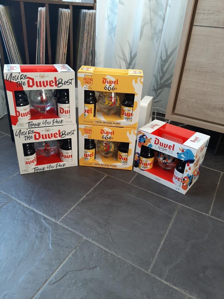 5x duvel biersets Hedof-youre the best-6.66, Verzamelen, Biermerken, Ophalen of Verzenden, Nieuw, Glas of Glazen, Duvel