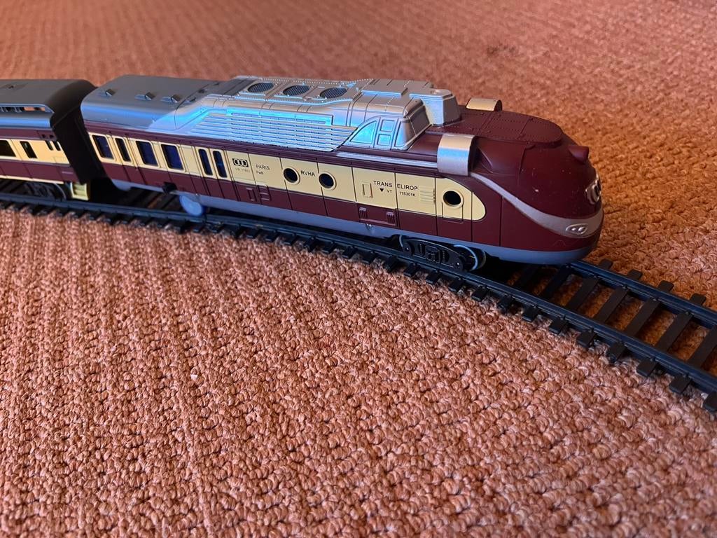 Trein met rails, Ophalen of Verzenden, Gebruikt, Gelijkstroom, Overige merken