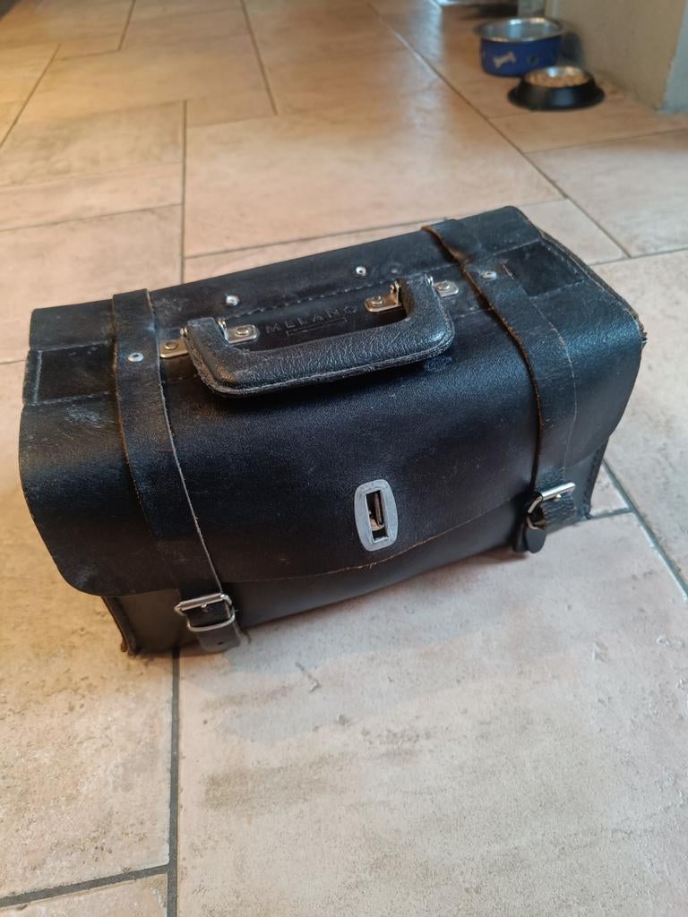 Melano lederen gereedschapskoffer - vintage look, Ophalen of Verzenden, Gebruikt