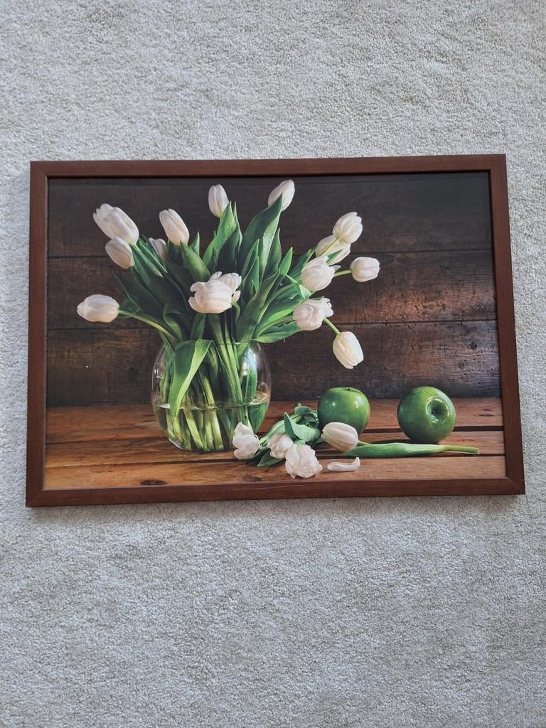 Prachtig schilderij met tulpen, Huis en Inrichting, Woonaccessoires | Schilderijen, Tekeningen en Foto's, Ophalen, Zo goed als nieuw
