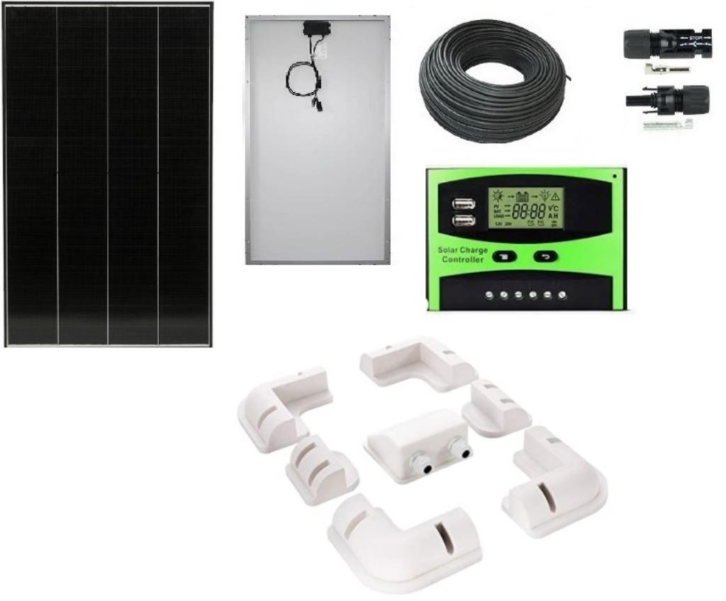 260Wp zonnepaneel set solar accu camper boot tuin caravan, Ophalen of Verzenden, Nieuw