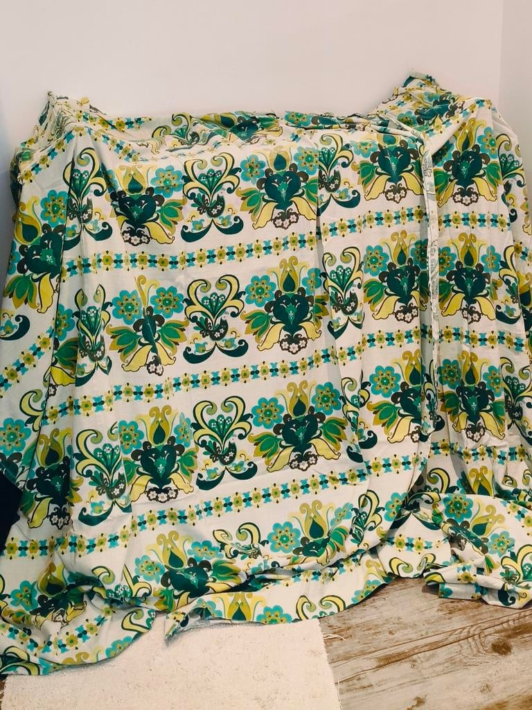 Vintage jaren 70 Stof - Vintage Barok Design, 120x250cm 2x, Hobby en Vrije tijd, Stoffen en Lappen, Gebruikt, Overige materialen