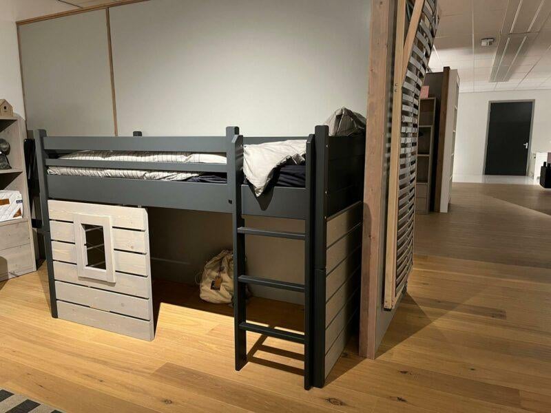 half hoogslapers Stone grey Antraciet Snow White, Kinderen en Baby's, Kinderkamer | Stapelbedden en Hoogslapers, Nieuw, Halfhoogslaper