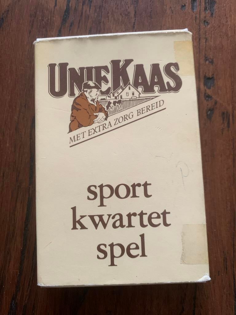 Uniekaas Sport Kwartetspel - Vintage!, Verzamelen, Ophalen of Verzenden, Gebruikt, Kwartet(ten)