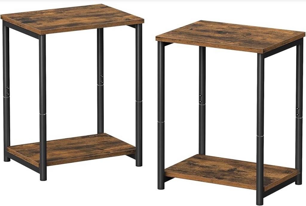 Vasagle bijzettafel/nachtkastje - Songmics, Minder dan 55 cm, Nieuw, Rechthoekig, Hout