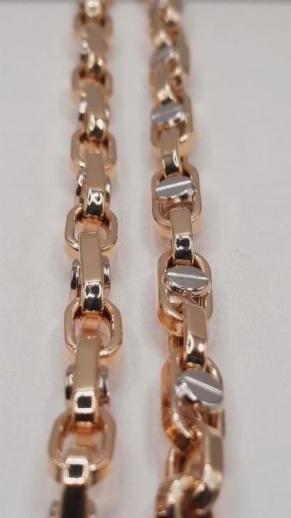 gouden heren ketting 14kt fantasie, Sieraden, Tassen en Uiterlijk, Kettingen, Www.bredajuwelier.nl, Nieuw, Ophalen of Verzenden