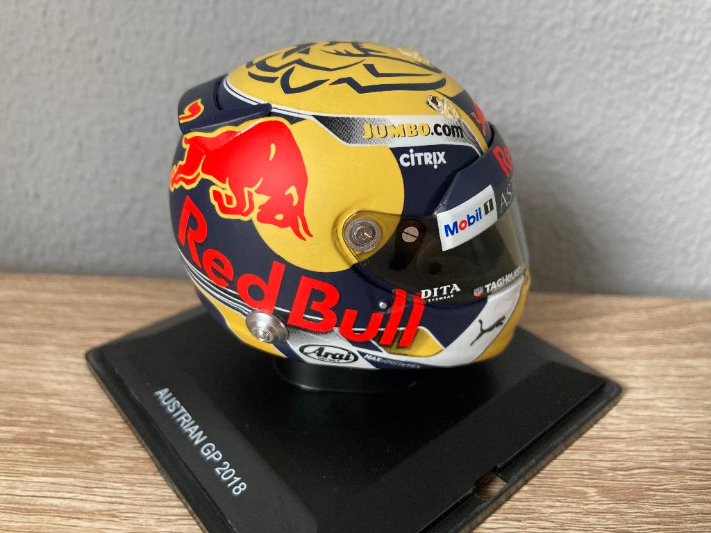 ✅ Max Verstappen 1:5 Oostenrijk 2018 helm 8AP2018 Spark F1, Ophalen of Verzenden, Nieuw, Formule 1