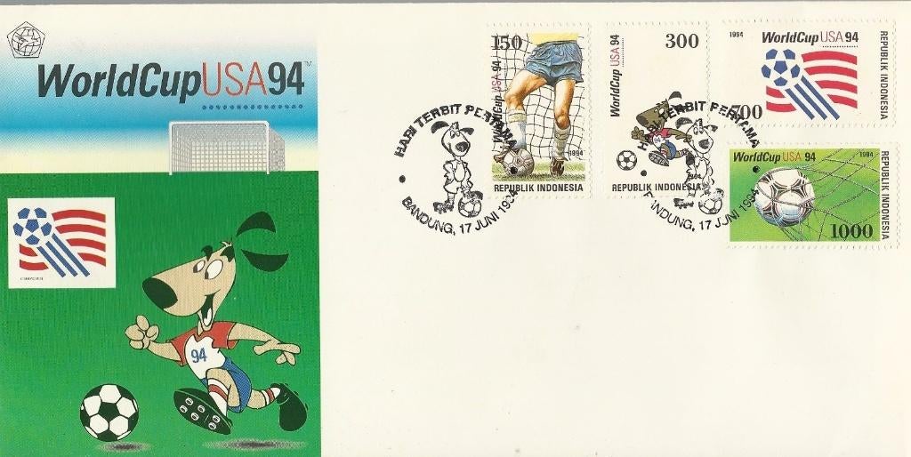 Indonesie 1994  - SHP  -WK Voetbal - USA, Postzegels en Munten, Postzegels | Eerstedagenveloppen, Verzenden, Onbeschreven, Nederland