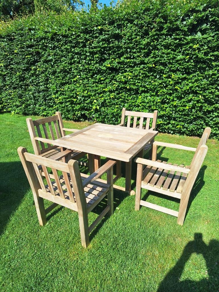 Teakhouten tuinset met tuinbank van Barlow tyrie., Tuin en Terras, Ophalen