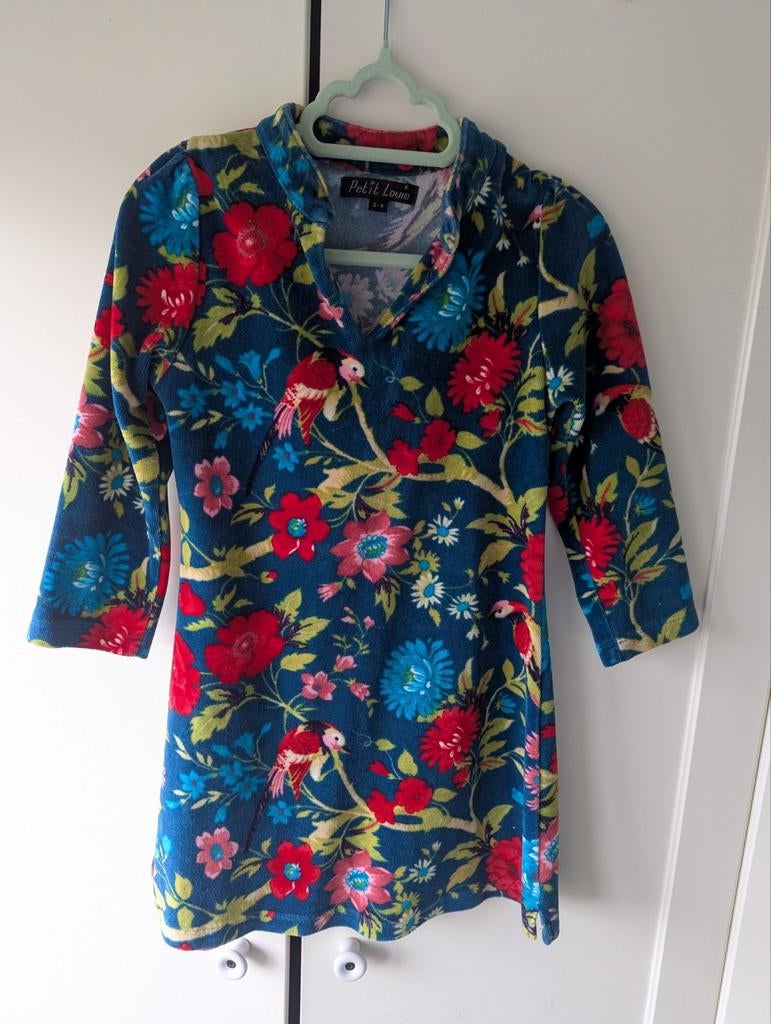 Prachtige Petit Louie winterjurk zachte velours 98-104, Meisje, Ophalen of Verzenden, Zo goed als nieuw, Jurk of Rok