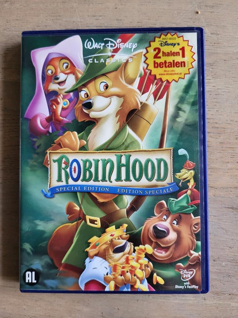 DVD Robin Hood - Disney, Cd's en Dvd's, Dvd's | Tv en Series, Alle leeftijden, Ophalen of Verzenden, Zo goed als nieuw, Overige genres