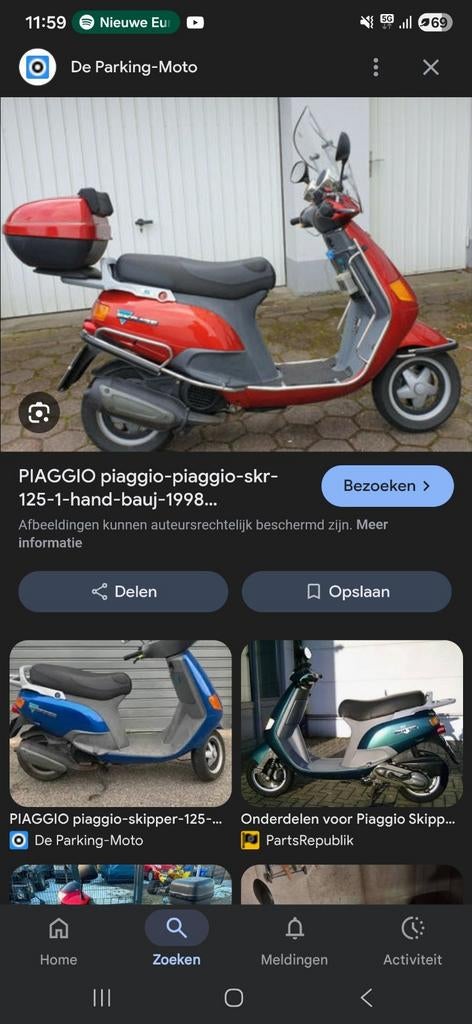 Piaggio Skipper beugelset compleet