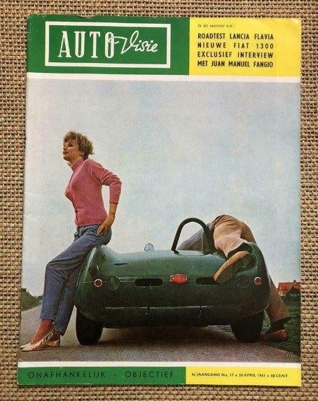 AutoVisie 1961: Test Lancia Flavia, Citroen Ami6, Fangio, Ophalen of Verzenden, Gelezen, Algemeen