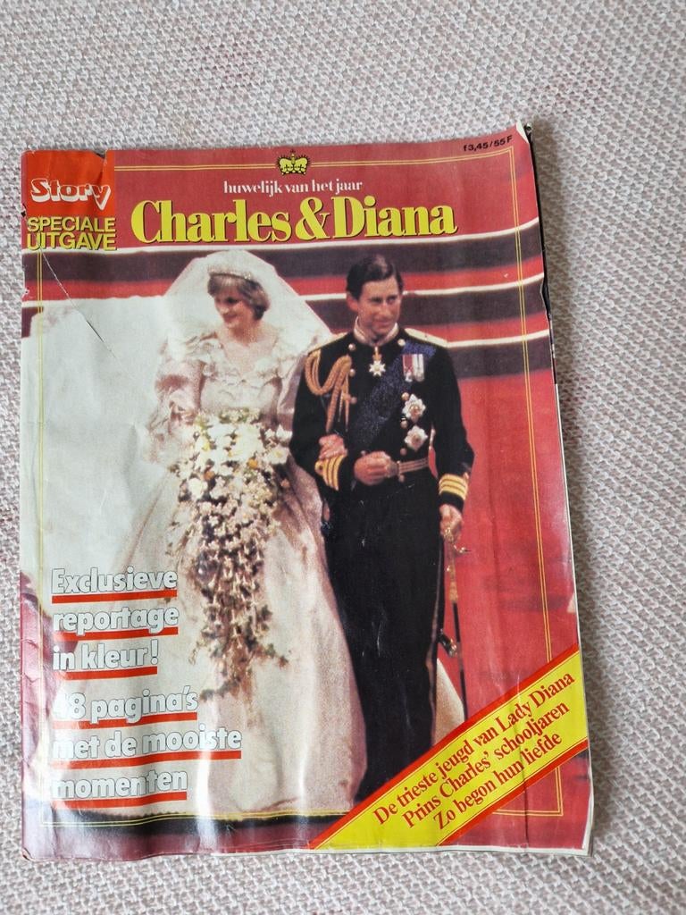 Charles en Diana, Verzamelen, Ophalen of Verzenden, Gebruikt, Buitenland, Tijdschrift of Boek