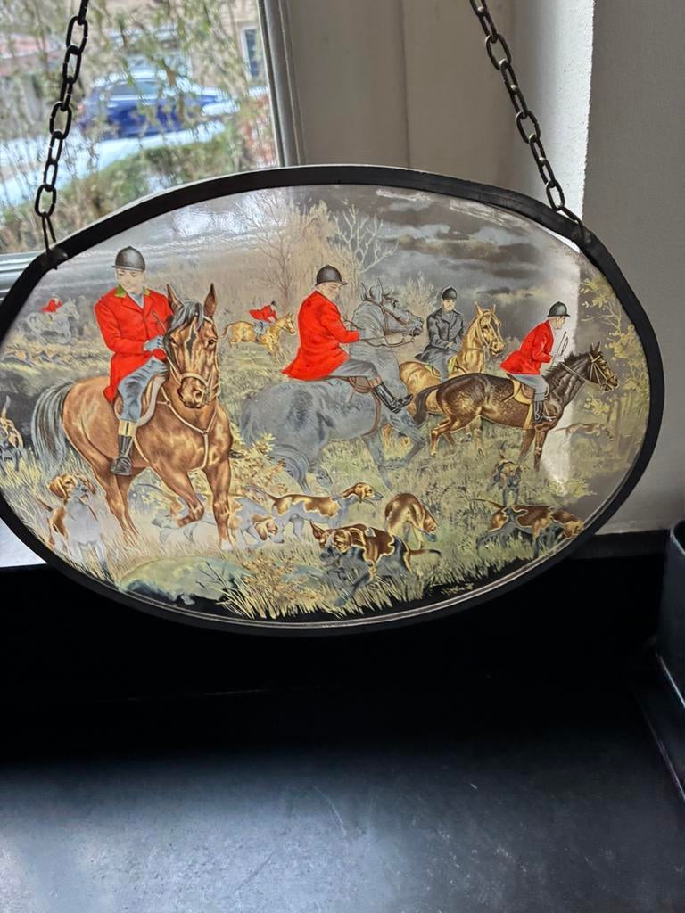 Raamhanger jacht tafereel, Ophalen of Verzenden