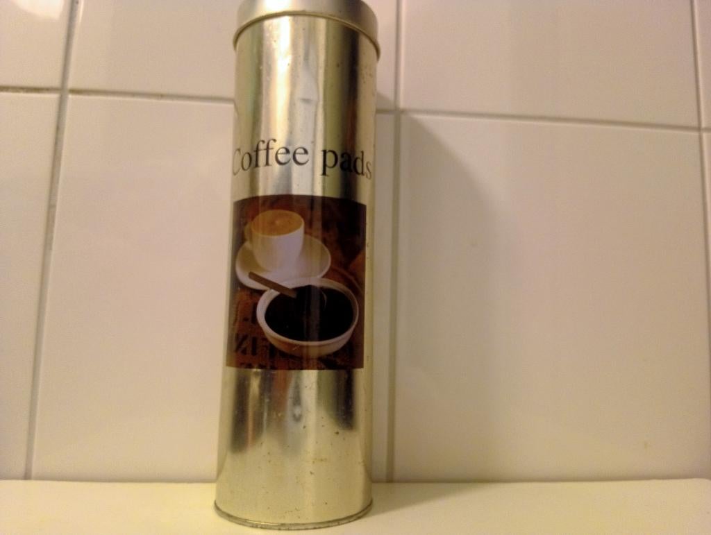 Stijlvolle Metalen Koffiepad Bus, Ophalen of Verzenden, Gebruikt, Koffie