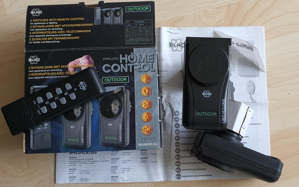 Draadloze schakelaar set Elro AB440WD/2C, Ophalen of Verzenden, Zo goed als nieuw, Overige typen, Afstandsbediening