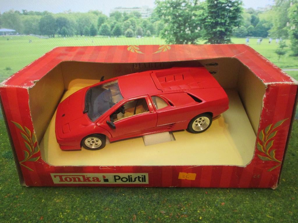 1/18 Lamborghini Diablo - Tonka Polistil rood, Ophalen of Verzenden, Zo goed als nieuw, Overige merken