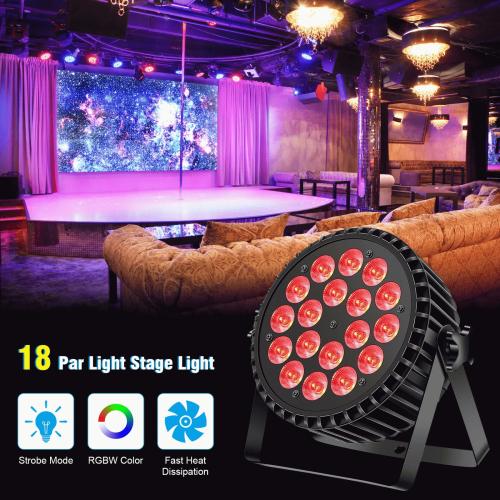 DJLicht 180W RGBW Led Par 18x10W Aluminium, Geluidgestuurd, ., Nieuw, Ophalen of Verzenden