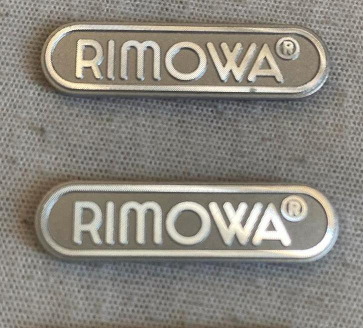 RIMOWA METALEN STICKERS VOOR  TROLLEY KOFFERS / SUITCASES, Ophalen, Metaal