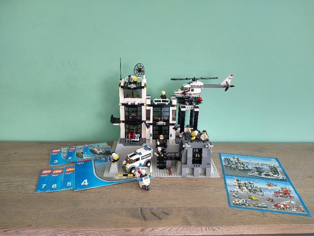Lego City 7237 politiebureau Police Station, Ophalen of Verzenden, Gebruikt, Complete set, Lego