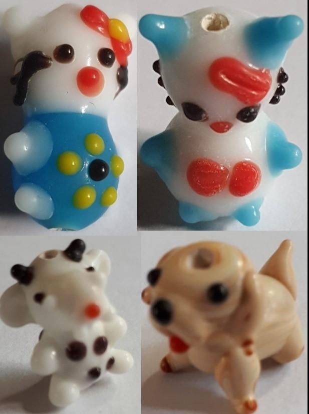 Prachtige handgemaakte murano glas kralen dieren 2, Verzenden, Nieuw, Kraal