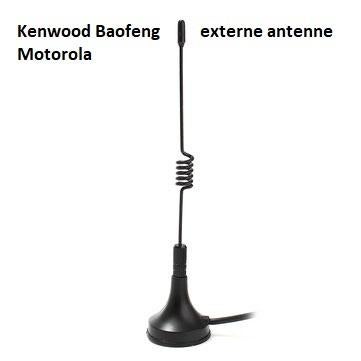 Kenwood Baofeng Motorola externe antenne magneetvoet | NIEUW, Telecommunicatie, Verzenden, 5 tot 15 km, Nieuw, Handsfree-functie
