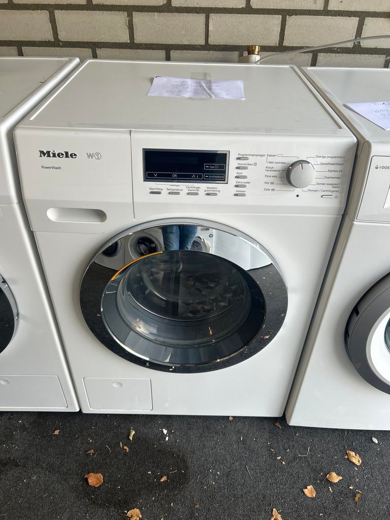 Miele W1 PowerWash WKJ130 WPS Wasmachine Refurbished, Ophalen, Gebruikt, 8 tot 10 kg, 1600 toeren of meer