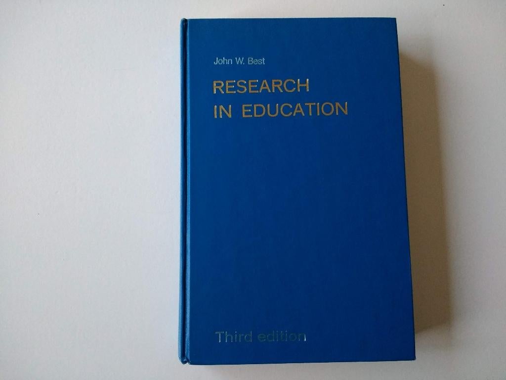 Research in education, John W. Best, onderzoek in onderwijs, Boeken, Studieboeken en Cursussen, Ophalen of Verzenden, Beta, Gelezen