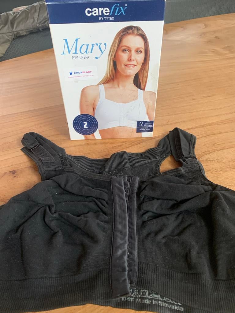 Carefix Mary Postoperatieve BH - Maat M, Kleding | Dames, Ondergoed en Lingerie, Ophalen of Verzenden, Zwart, BH