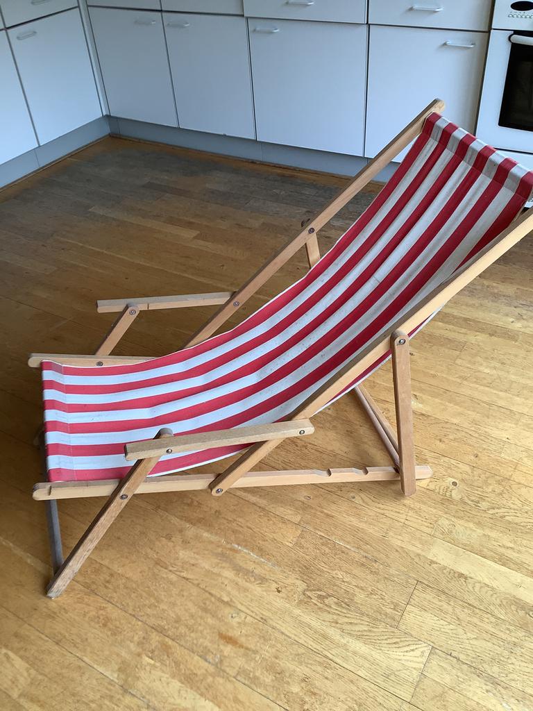 Strandstoel, Tuin en Terras, Tuinstoelen, Ophalen, Gebruikt, Hout