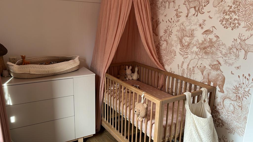 Nobodinoz Pure meegroeibed met Aerosleep matras, Ophalen, Zo goed als nieuw, Ledikant