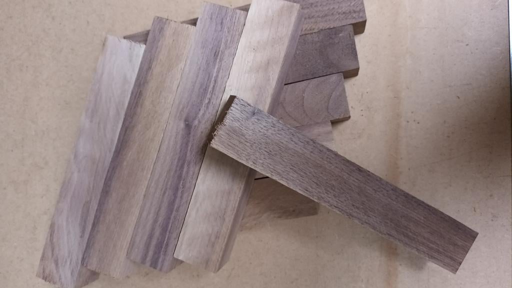 Amerikaanse Walnoot blokken 3 x 3 x 45 cm, Ophalen of Verzenden, Nieuw