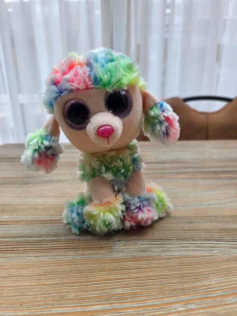 TY Beanie Boo Rainbow Poedel Knuffel 15cm, Ophalen, Zo goed als nieuw, Hond