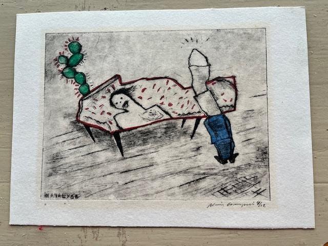 Drie litho's door Wim Compier, Ophalen of Verzenden