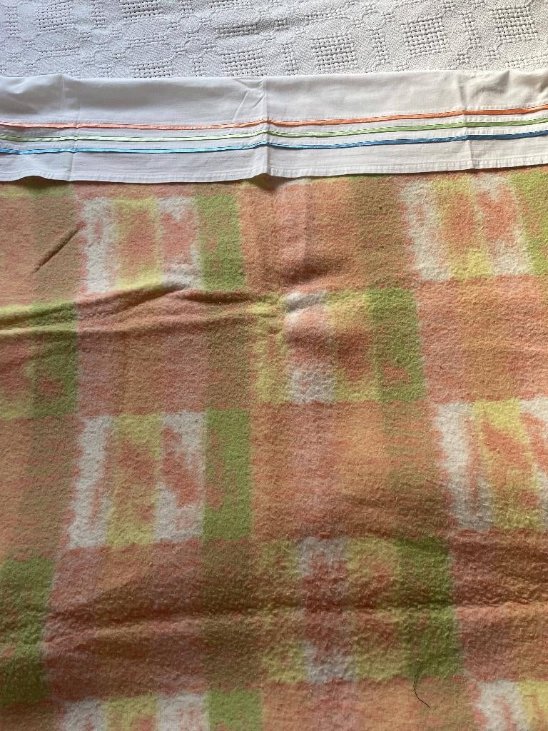 Retro echt wollen deken 140x90, Ophalen of Verzenden, Huis en Inrichting