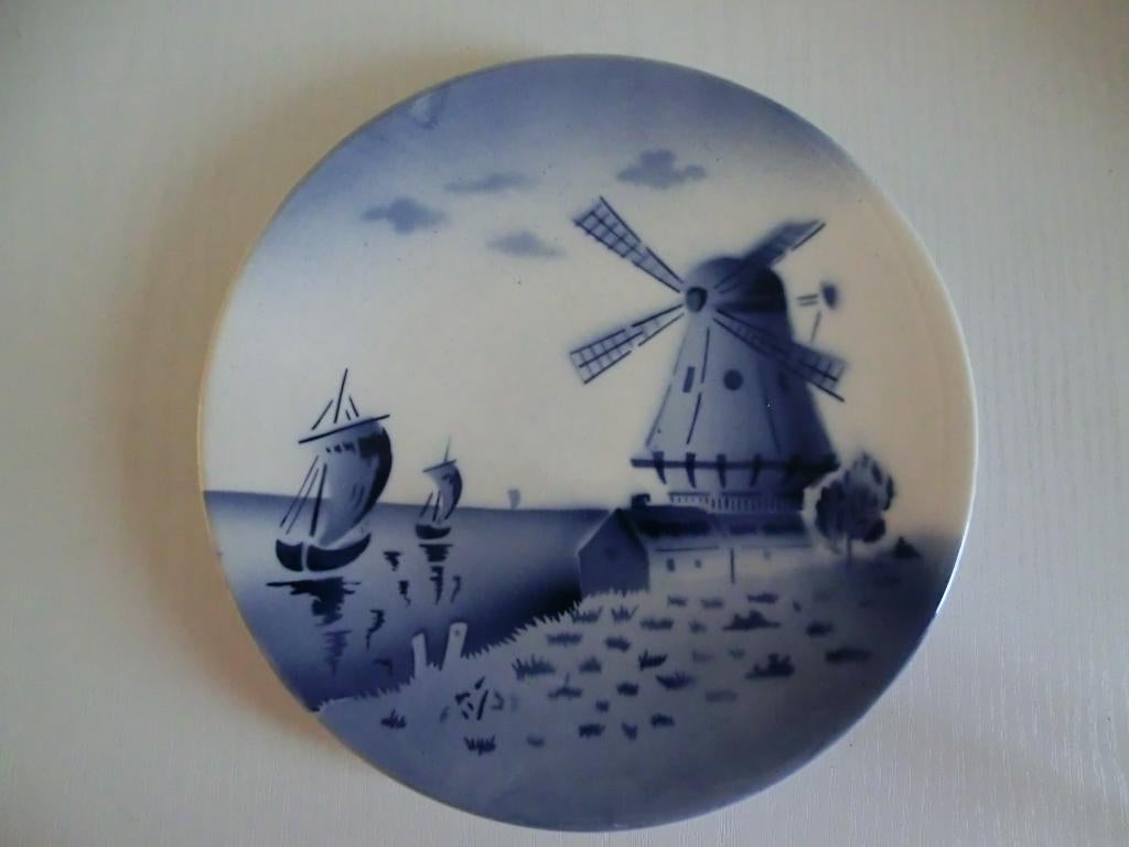 Wandbord Holland in de kleuren wit en blauw, Ophalen