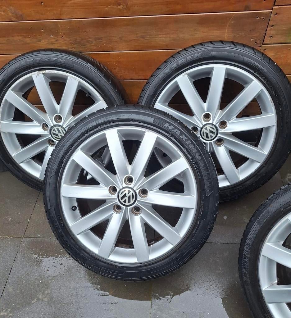 Originele Volkswagen Golf 6 velgen met banden, Auto-onderdelen, Banden en Velgen, Ophalen, All Season, Banden en Velgen