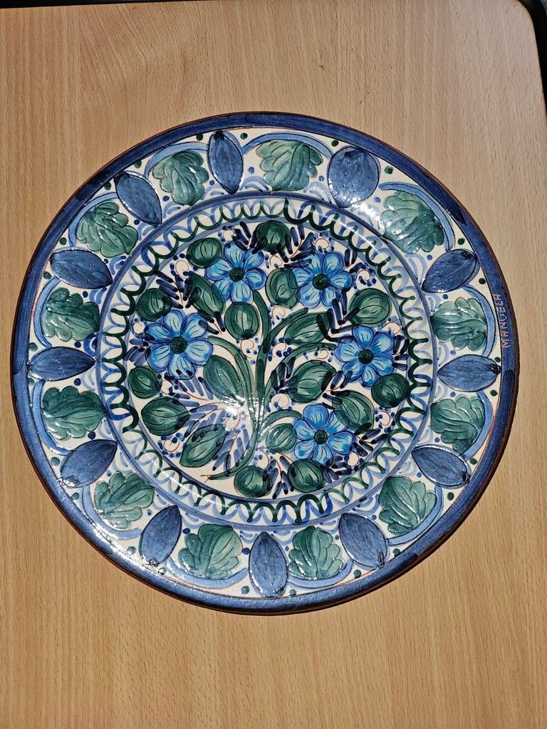 Handgeschilderd bord bloemmotief, Ophalen