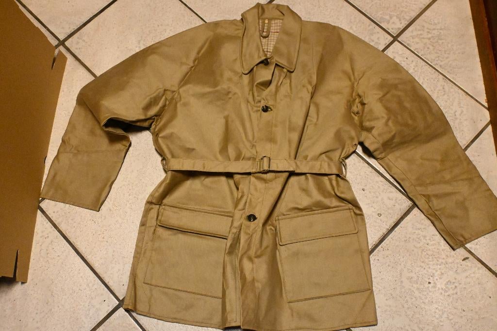 vintage antiek regenpak kaki regen kleding oldtimer fiets, Ophalen of Verzenden, Gebruikt, Overige typen