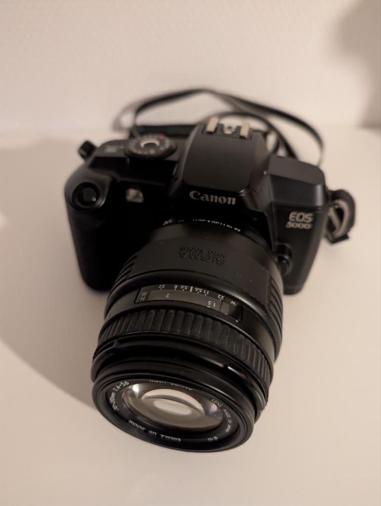 Canon EOS 5000 Spiegelreflexcamera met Sigma lens, Ophalen of Verzenden, Gebruikt, Spiegelreflex, Canon