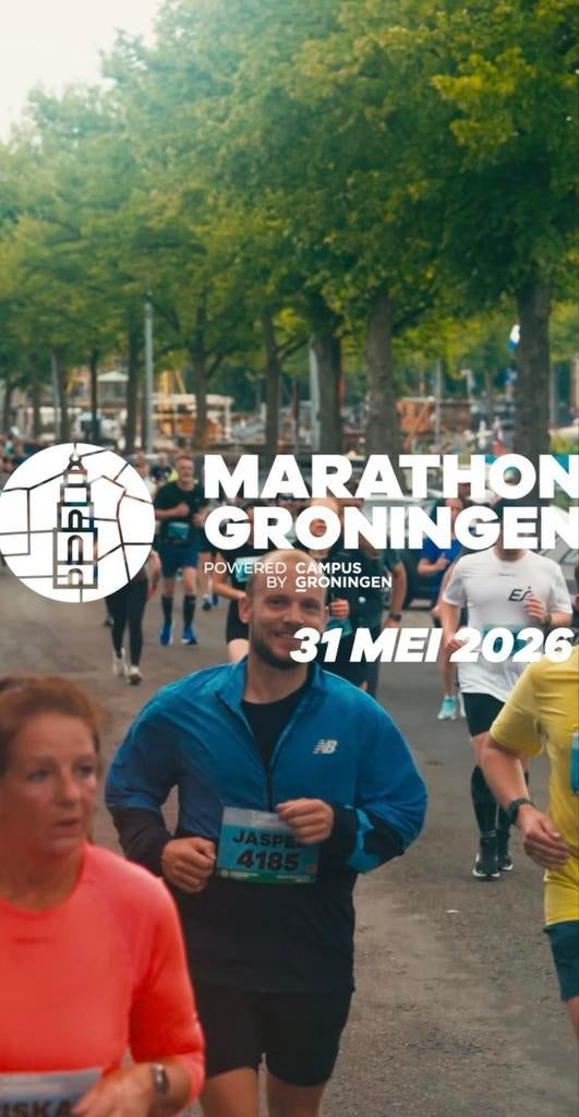 Hele marathon Groningen + medaille graveren, Eén persoon, Mei