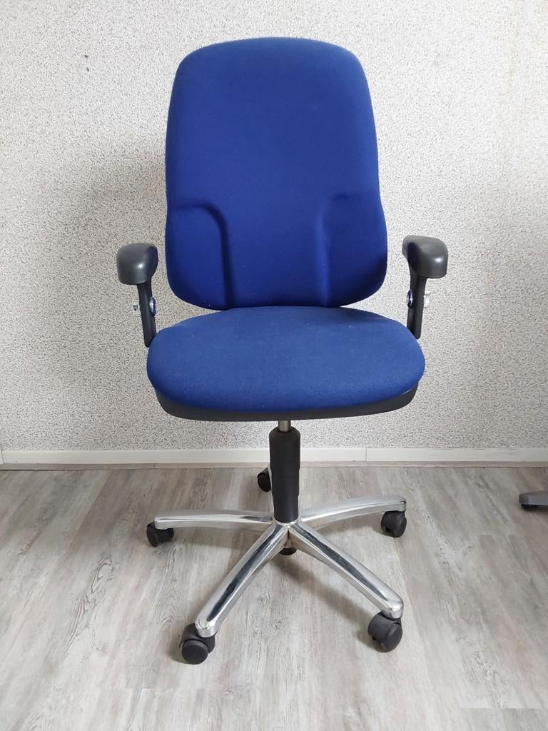 Burostoel, bureaustoel blauw/zwart. Weinig gebruikt., Ophalen, Gebruikt, Blauw, Bureaustoel