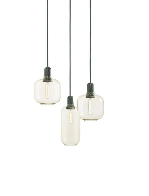 Set van 3 Normann Copenhagen Amp lampen – Nieuw in doos, Ophalen, Nieuw, Glas, Minder dan 50 cm