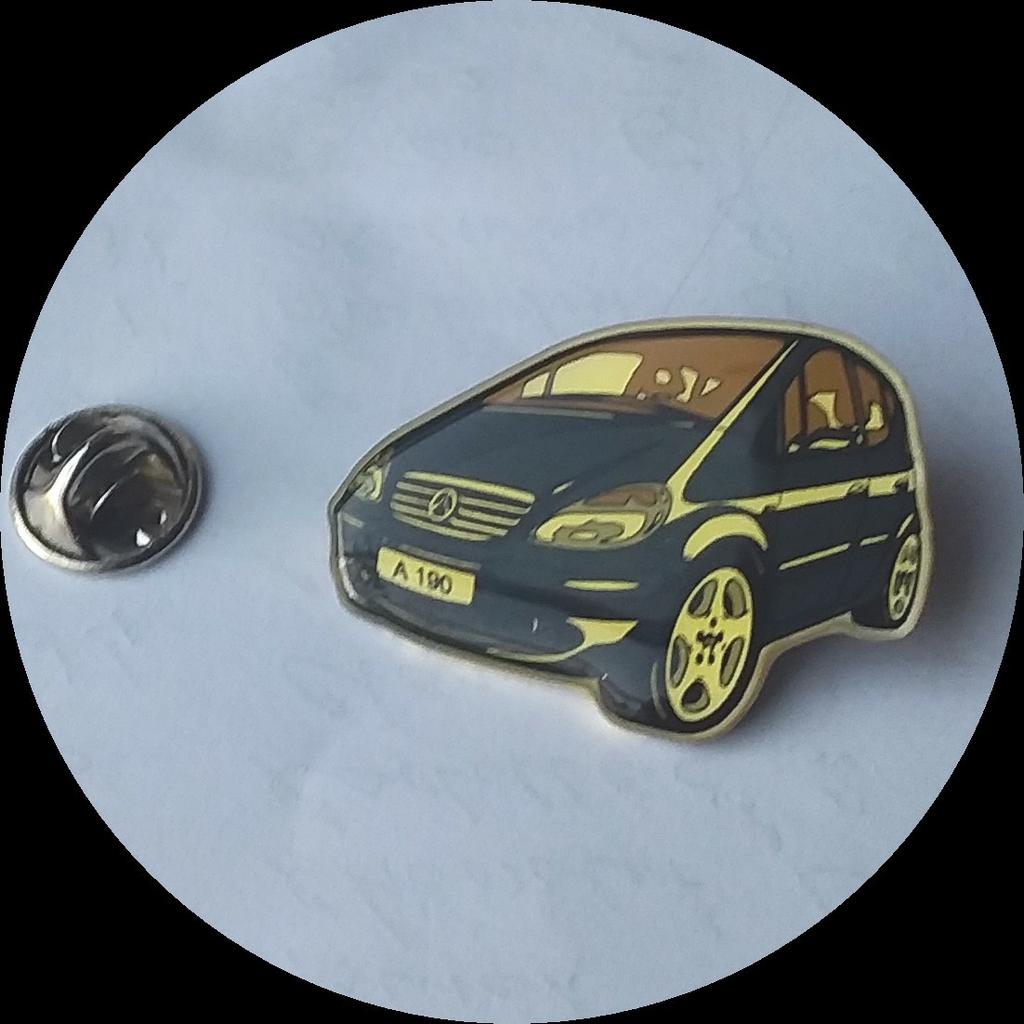 MERCEDES BENZ A190 pin, blauw, Ophalen of Verzenden, Zo goed als nieuw, Transport, Speldje of Pin