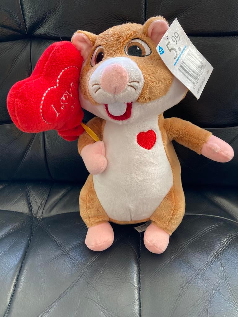 Ah hamster met hart ballon, Ophalen of Verzenden, Zo goed als nieuw, Overige typen