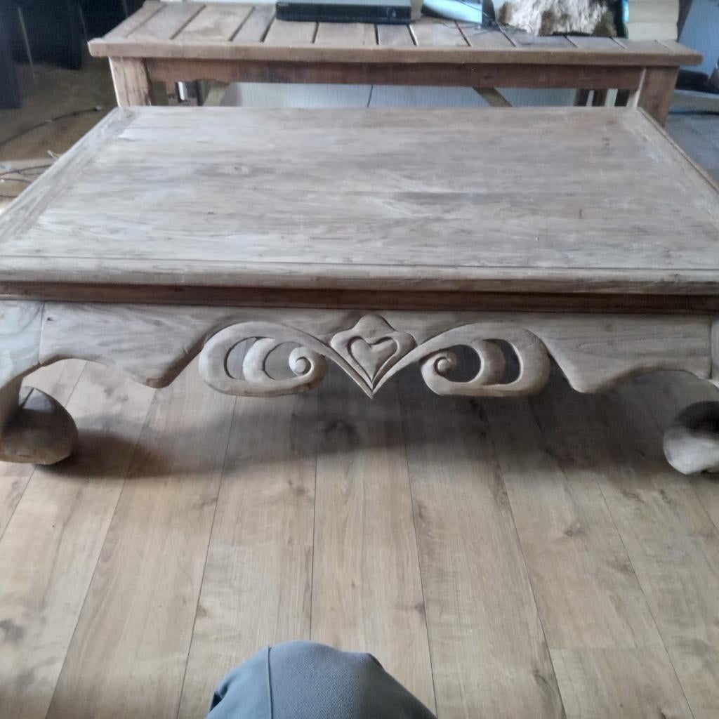 Massief houten opiumtafel uit Indonesië - Nieuw, Huis en Inrichting, Ophalen